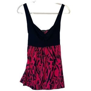 Wet Seal Pink/Black Y2K Baby doll Sleeveless Top‎